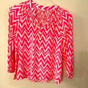 100% silk Lily Pulitzer blouse.